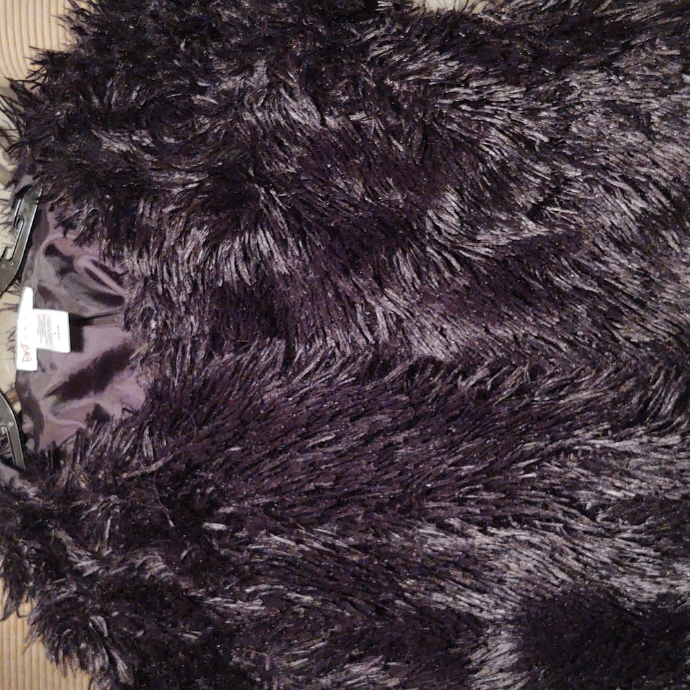 Girl's Black Faux Fur Jacket